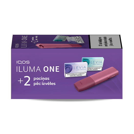 Устройство IQOS ILUMA ONE в цвете Sunset Red и 2 упаковки LEVIA