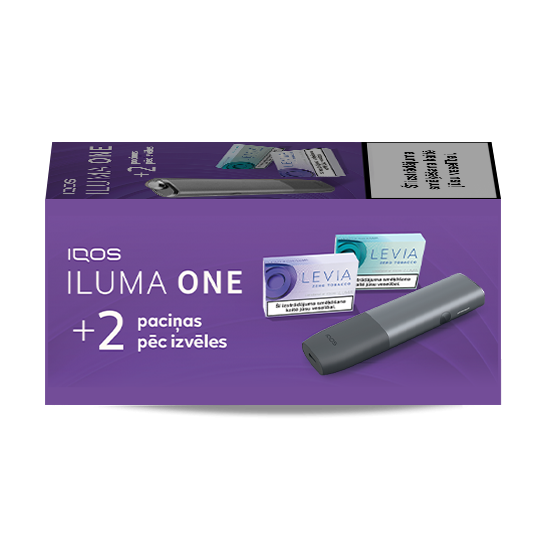 Устройство IQOS ILUMA ONE в цвете Pebble Grey и 2 упаковки LEVIA
