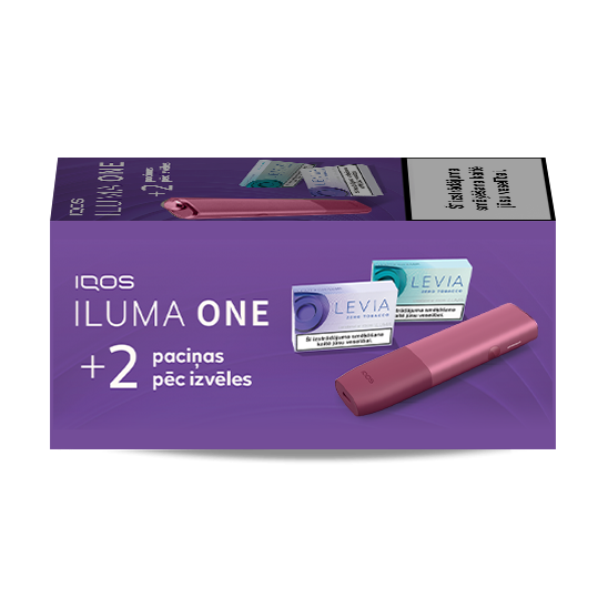 Устройство IQOS ILUMA ONE в цвете Sunset Red и 2 упаковки LEVIA