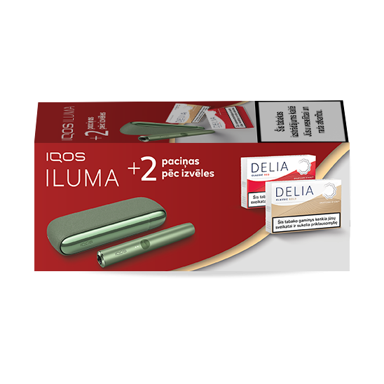 IQOS ILUMA и 2 упаковки DELIA