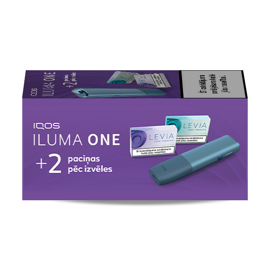 Устройство IQOS ILUMA ONE в цвете Azure Blue и 2 упаковки LEVIA
