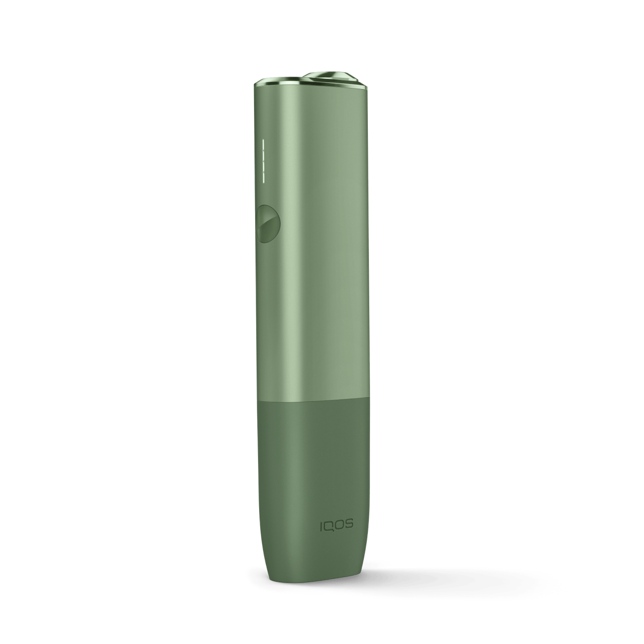 IQOS ILUMA ONE ierīce uz tirkīza fona.