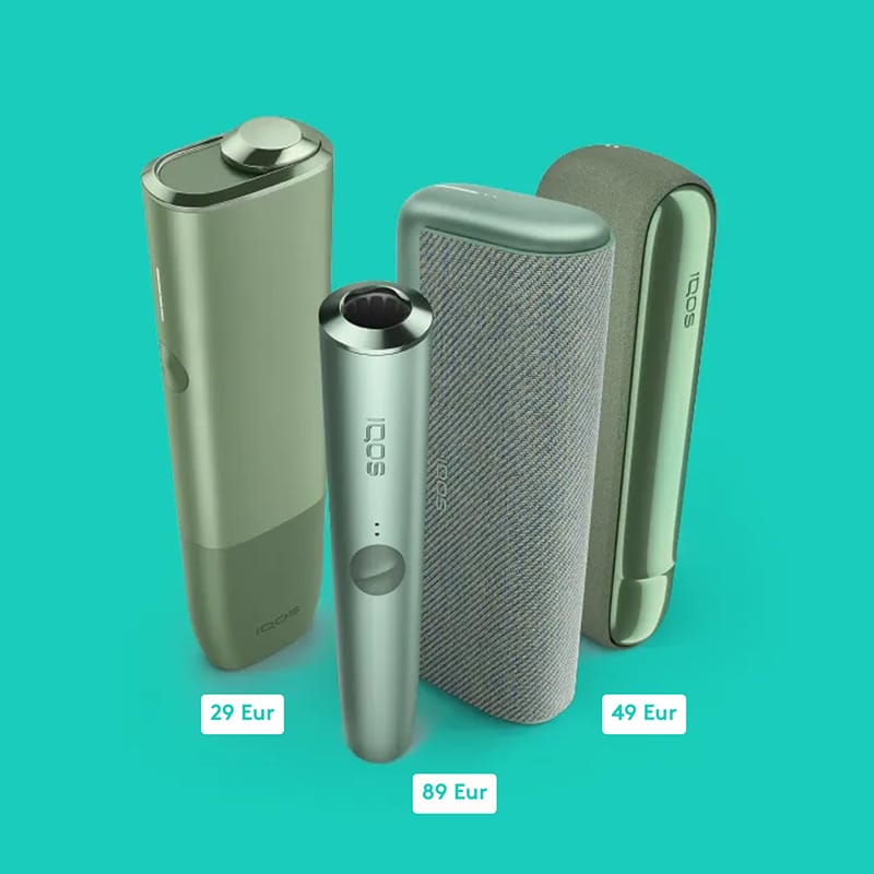 Visas IQOS ILUMA ierīces Moss Green krāsā