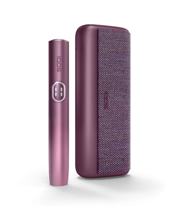 IQOS ILUMA i PRIME device in Garnet red color.